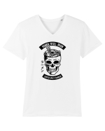 Ramen Skull Black Tricou mânecă scurtă guler V Bărbat Presenter