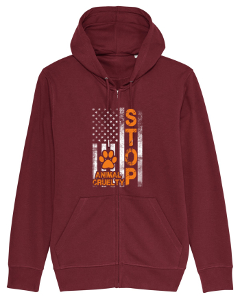 STOP ANIMAL CRUELTY Burgundy