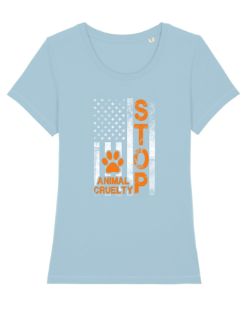STOP ANIMAL CRUELTY Sky Blue