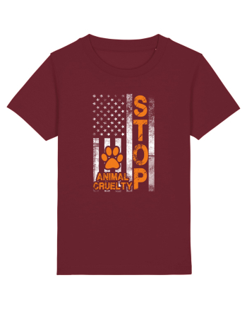 STOP ANIMAL CRUELTY Burgundy