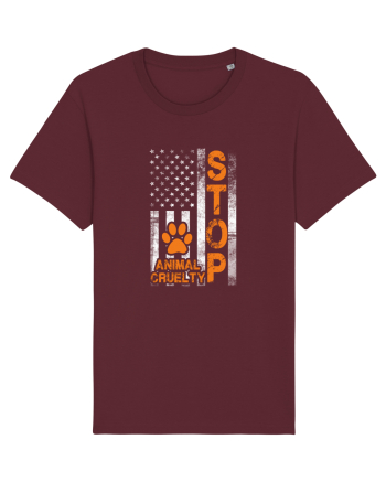 STOP ANIMAL CRUELTY Burgundy