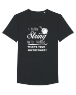 STRING Tricou mânecă scurtă guler larg Bărbat Skater