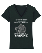 THRONE Tricou mânecă scurtă guler V Damă Evoker