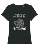 THRONE Tricou mânecă scurtă guler larg fitted Damă Expresser