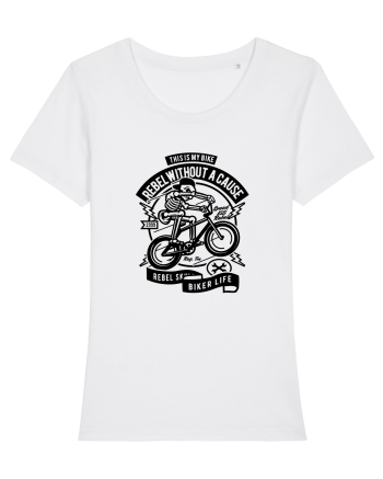 Rebel Biker Skeleton Black White