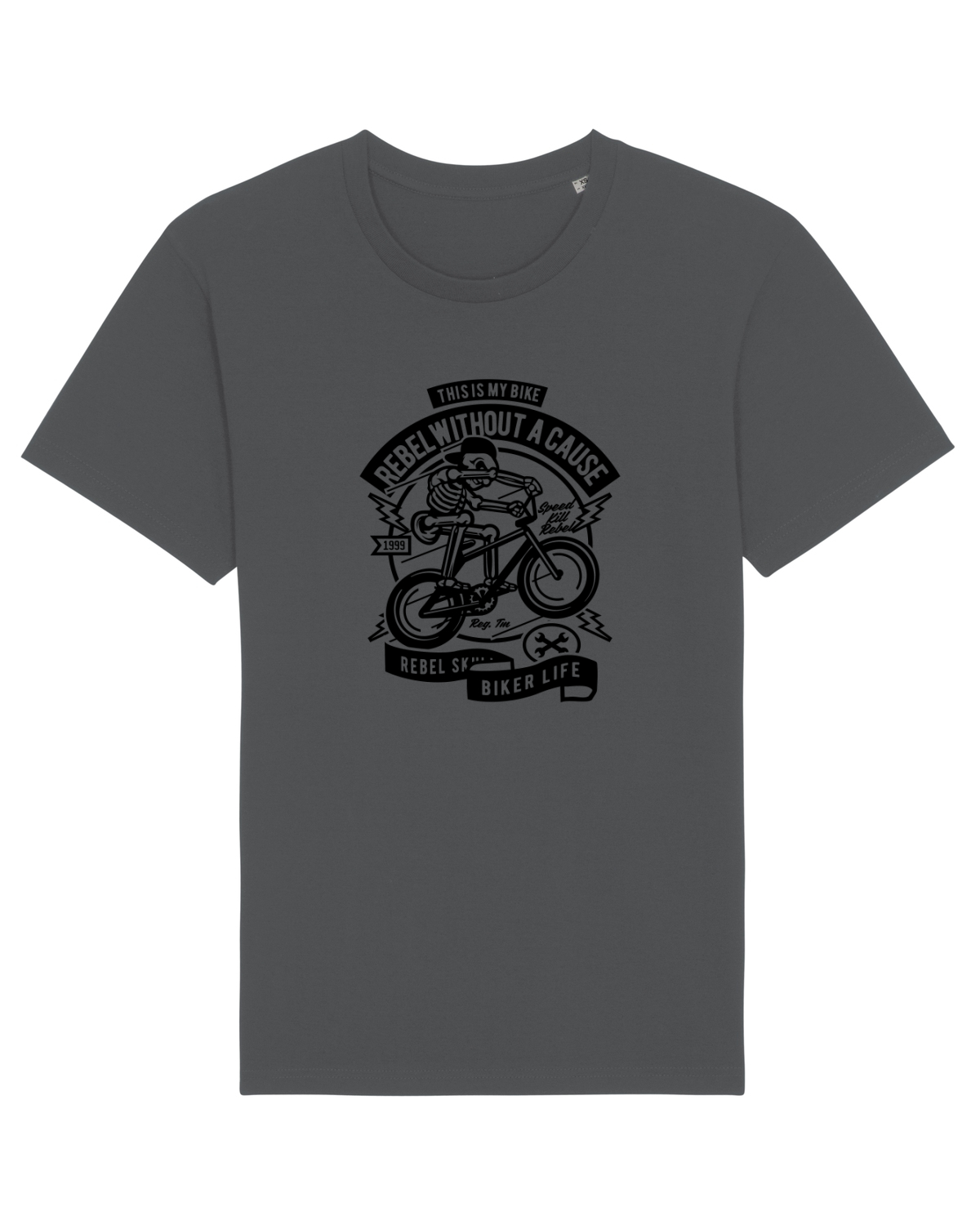 Tricou mânecă scurtă Unisex Rocker Anthracite