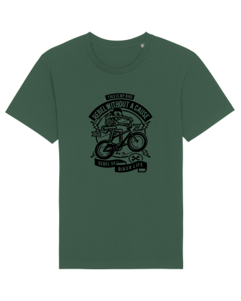 Rebel Biker Skeleton Black Bottle Green