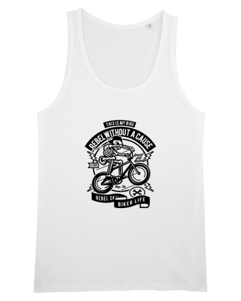 Rebel Biker Skeleton Black White