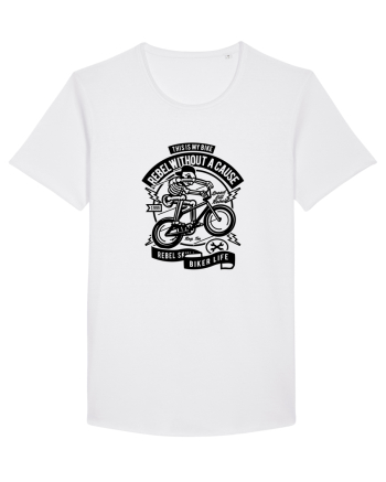 Rebel Biker Skeleton Black White