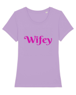 WIFEY Tricou mânecă scurtă guler larg fitted Damă Expresser