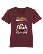 COFFEE YOGA Tricou mânecă scurtă guler V Bărbat Presenter