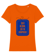 Te carpesc v2  Tricou mânecă scurtă guler larg fitted Damă Expresser