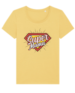 Familia de super eroi - Super mama Tricou mânecă scurtă guler larg fitted Damă Expresser