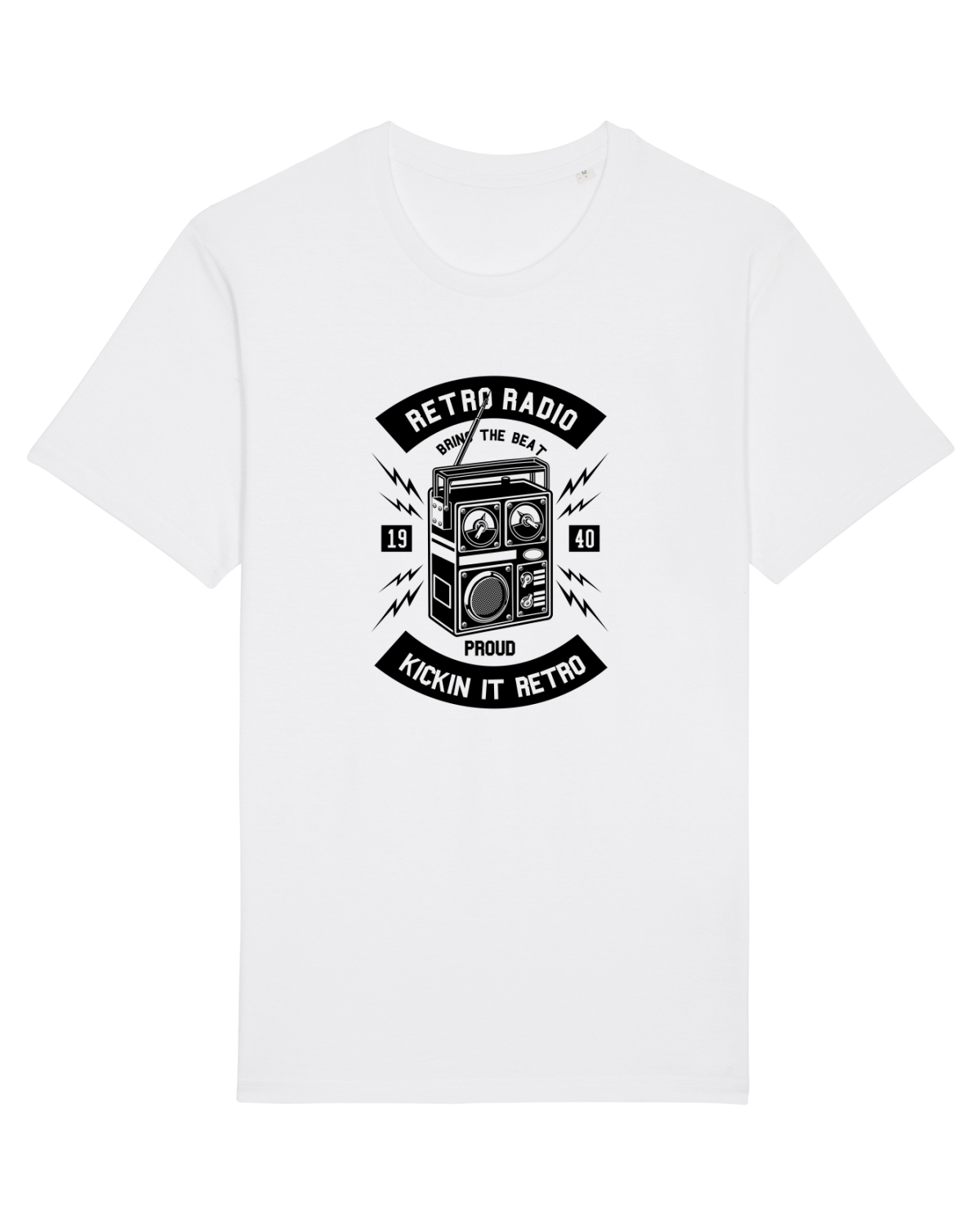 Tricou mânecă scurtă Unisex Rocker White