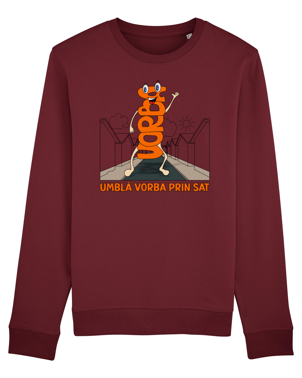Bluză mânecă lungă Unisex Rise Burgundy