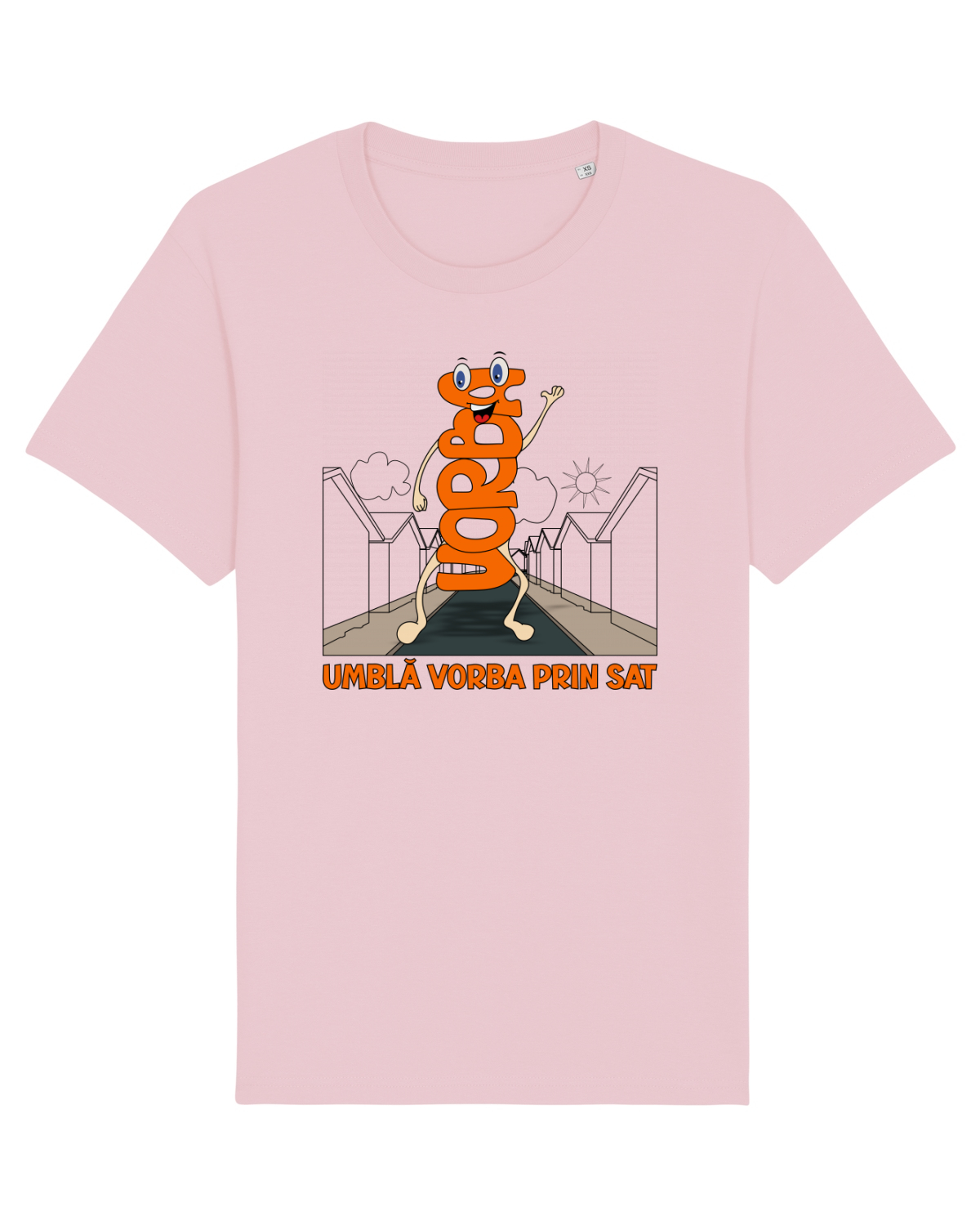Tricou mânecă scurtă Unisex Rocker Cotton Pink