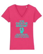 EXECUTIVE ASSISTANT Tricou mânecă scurtă guler V Damă Evoker