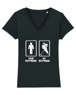 HOCHEI Tricou mânecă scurtă guler V Damă Evoker