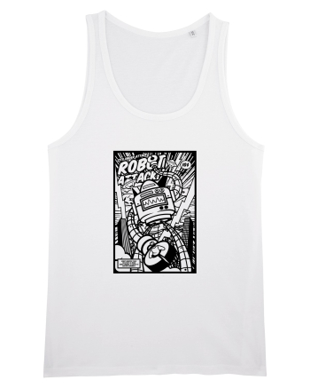 Robot Attack Black White