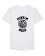 Rock n Roll is Dead Black Tricou mânecă scurtă guler larg Bărbat Skater