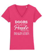 DOORS Tricou mânecă scurtă guler V Damă Evoker