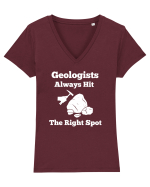 GEOLOGISTS Tricou mânecă scurtă guler V Damă Evoker
