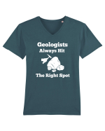 GEOLOGISTS Tricou mânecă scurtă guler V Bărbat Presenter