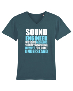 SOUND ENGINEER Tricou mânecă scurtă guler V Bărbat Presenter