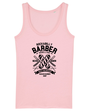 Rockabilly Barber Rebellion Black Cotton Pink