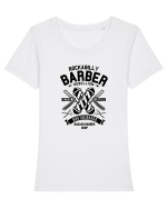 Rockabilly Barber Rebellion Black Tricou mânecă scurtă guler larg fitted Damă Expresser