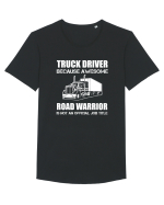 TRUCK DRIVER Tricou mânecă scurtă guler larg Bărbat Skater