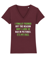 FACE Tricou mânecă scurtă guler V Damă Evoker