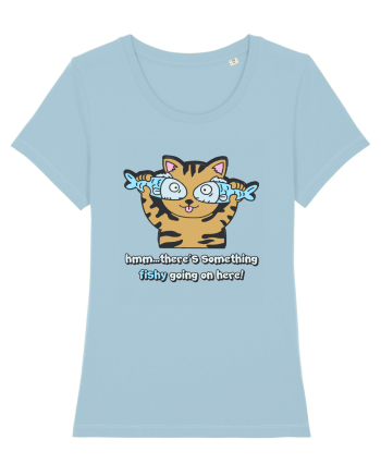 Cute Cat Sky Blue