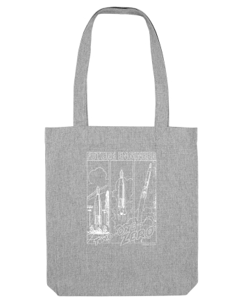 Viitor Inginer - Lansare Rachetă (alb) Heather Grey