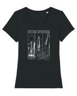 Viitor Inginer - Lansare Rachetă (alb) Tricou mânecă scurtă guler larg fitted Damă Expresser