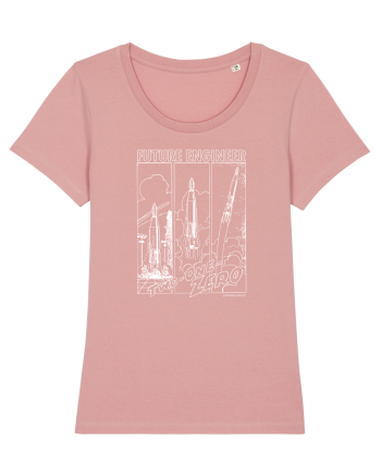Viitor Inginer - Lansare Rachetă (alb) Canyon Pink