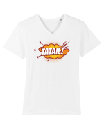 Familia de super eroi - Tataie Tricou mânecă scurtă guler V Bărbat Presenter