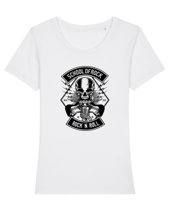 School of Rock Skull Black White
