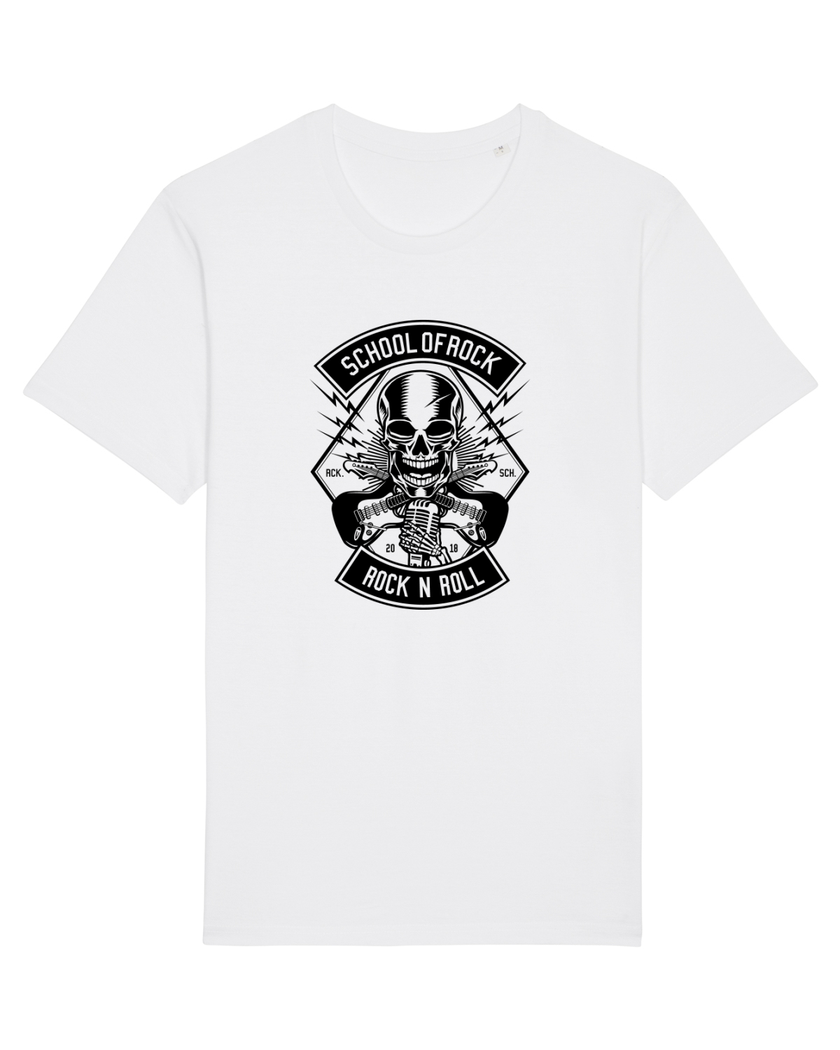 Tricou mânecă scurtă Unisex Rocker White