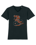 CYCLING Tricou mânecă scurtă guler V Bărbat Presenter