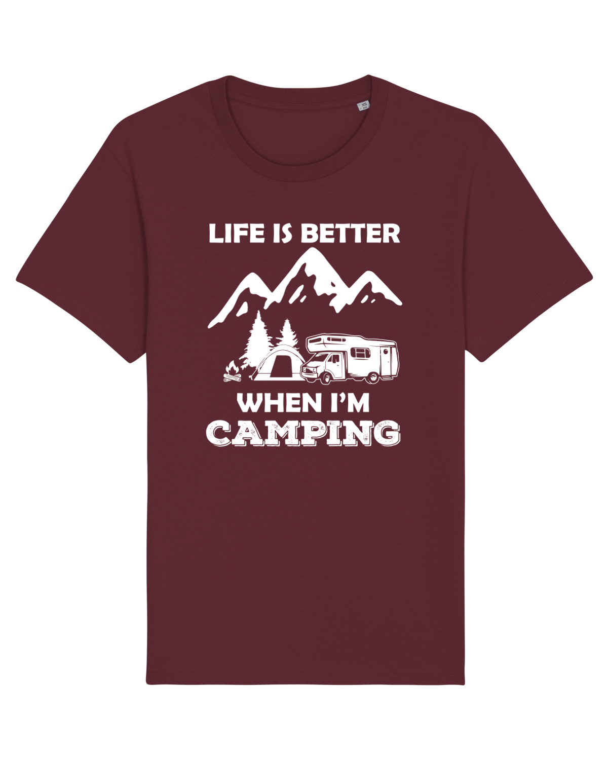 Tricou mânecă scurtă Unisex Rocker Burgundy