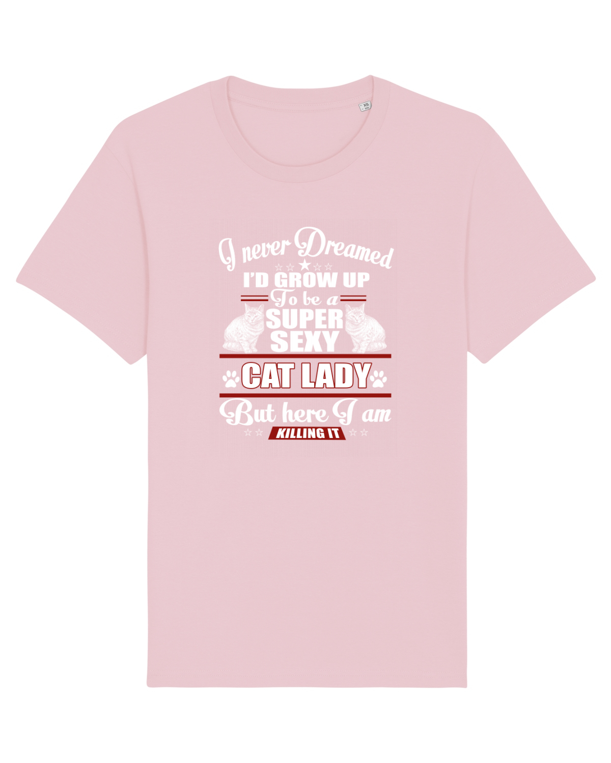 Tricou mânecă scurtă Unisex Rocker Cotton Pink