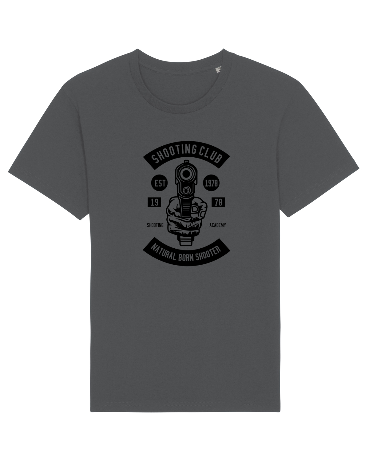 Tricou mânecă scurtă Unisex Rocker Anthracite
