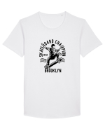Skateboard Champion Black Tricou mânecă scurtă guler larg Bărbat Skater