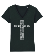 CREDINȚĂ Tricou mânecă scurtă guler V Damă Evoker