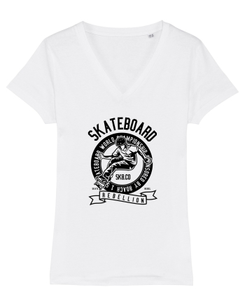 Skateboard Rebellion Black White