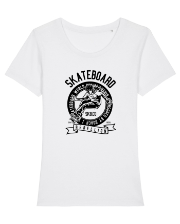 Skateboard Rebellion Black White