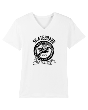 Skateboard Rebellion Black White