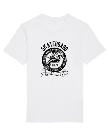 Skateboard Rebellion Black White