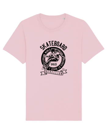 Skateboard Rebellion Black Cotton Pink